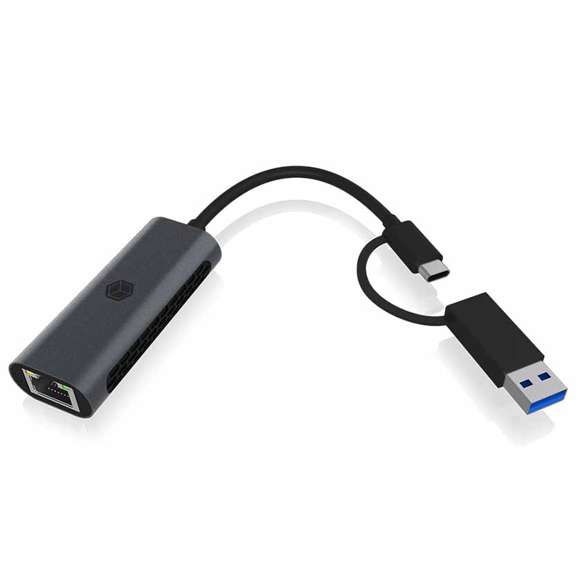 IB-LAN301-C3 USB3.2 TYPE-A/TYPE-C TO GIGABIT ETHERNET LAN ADAPTER ICYBOX