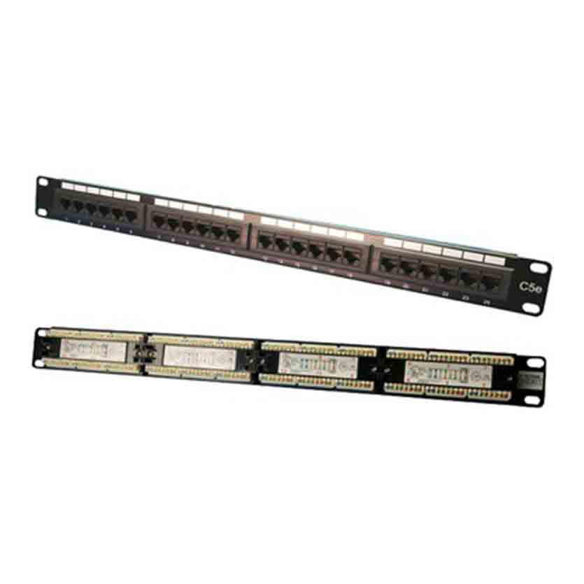 NP0027 CAT5e P/Panel 24port 19″ LOGILINK