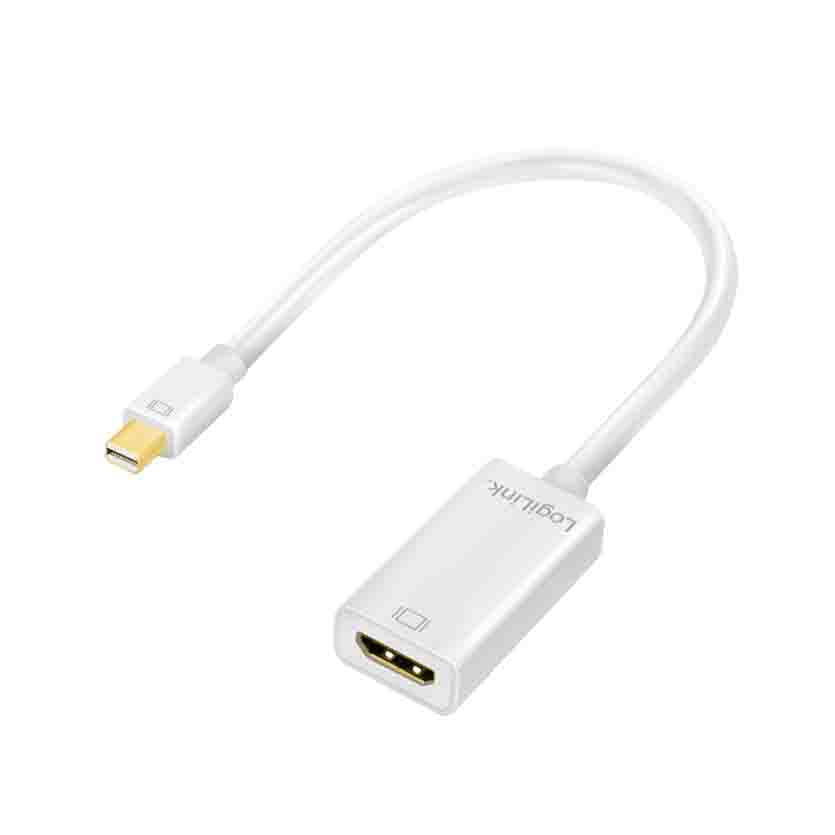 CV0036A MINI DP TO HDMI MALE/FEMALE ADAPTER, WHITE, 0.15 m LOGILINK
