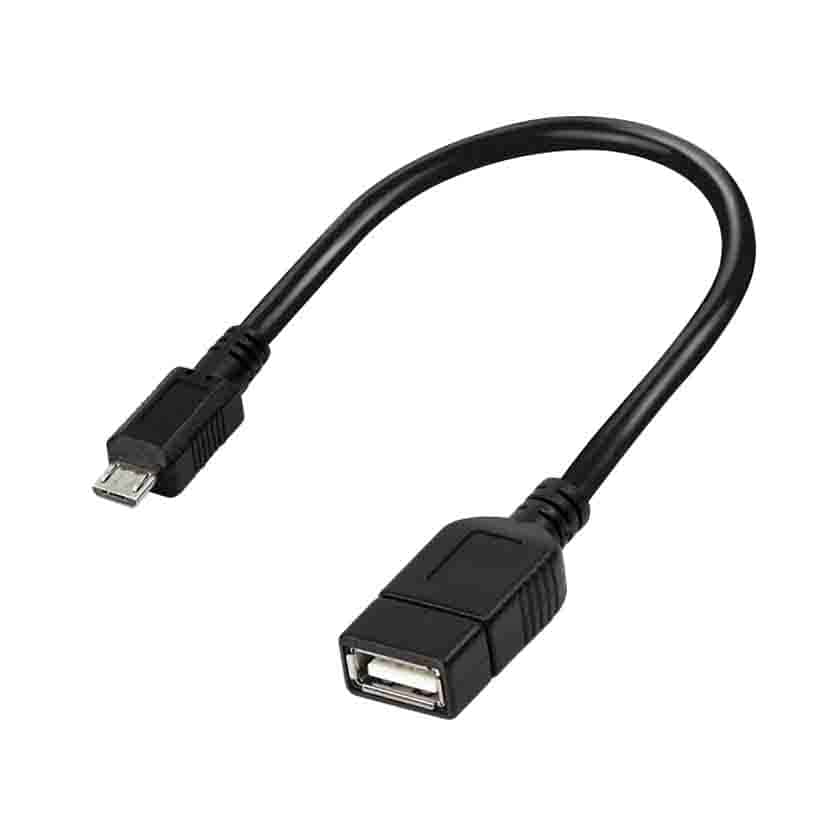 AA0035 USB 2.0 ADAPTER, Micro-USB/M to USB-A/F, OTG, BLACK, 0.2 m LOGILINK