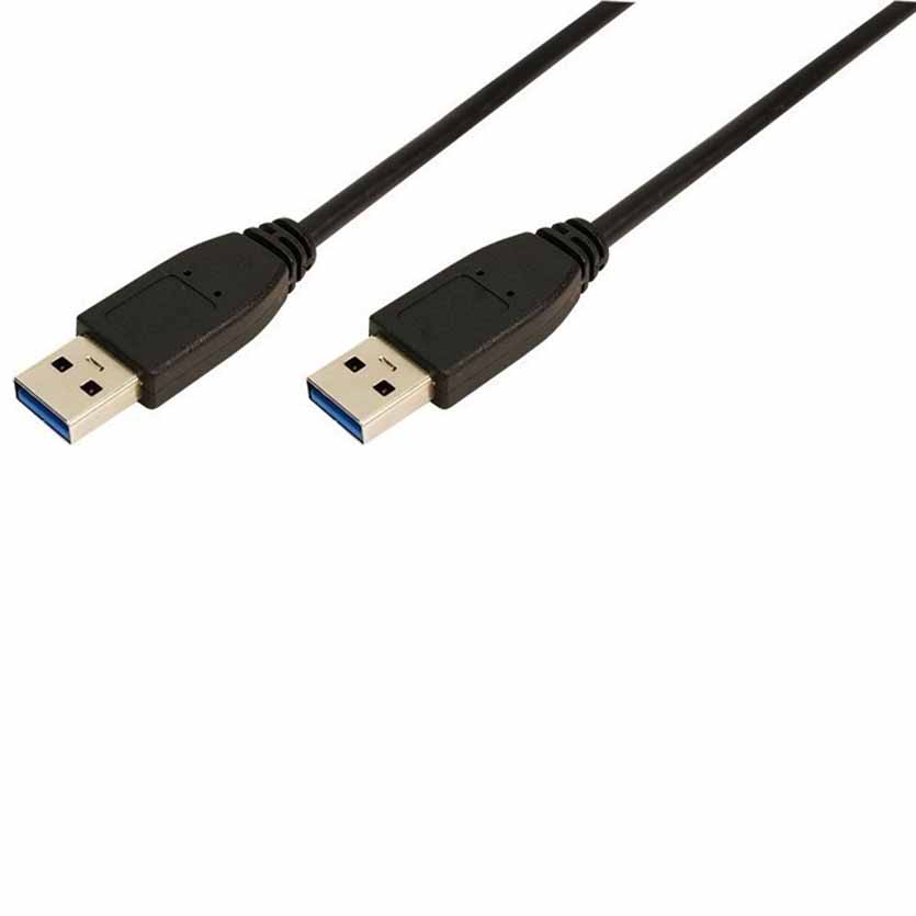 CU0038 1m USB 3.0 CABLE, USB-A/M to USB-A/M, BLACK, LOGILINK