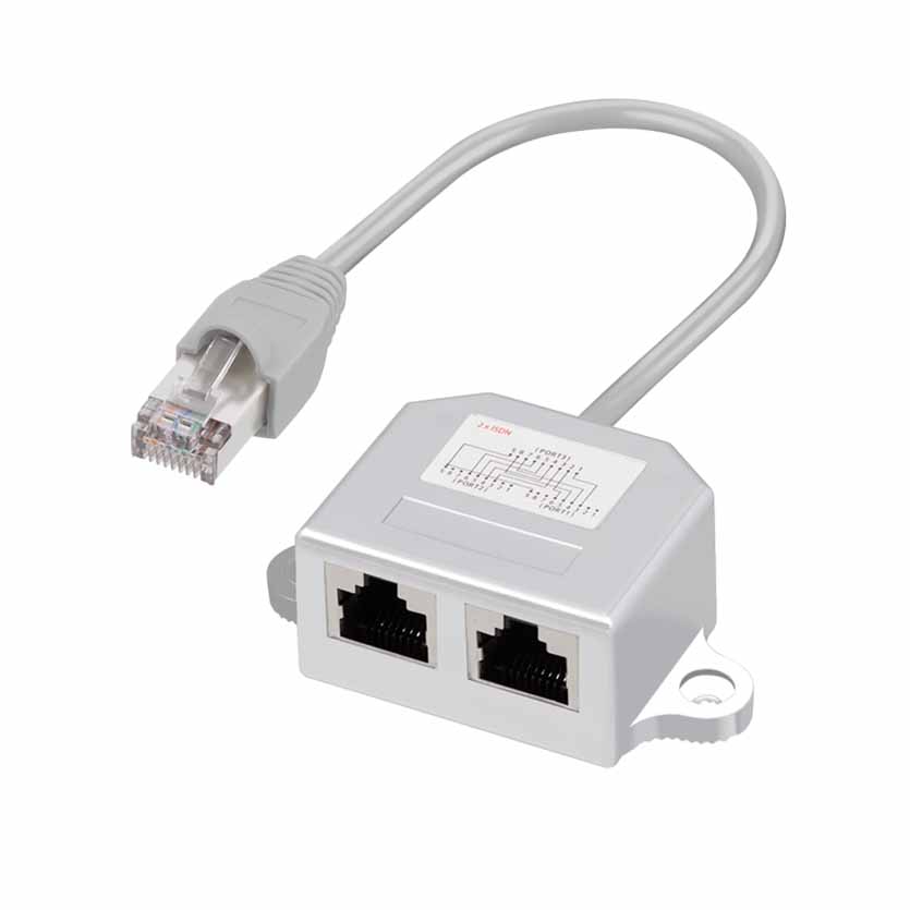 NP0045 ADAPTOR RJ45 M TO 2xISDN F LOGILINK