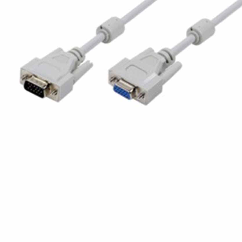 CV0004 1.8m M/F XGA EXT CBL 15pin BLK LOGILINK
