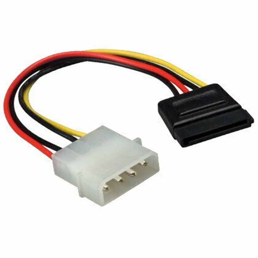 CS0003 SATA POWER CABLE 0.15m SATA/M TO 5,25″/F  LOGILINK