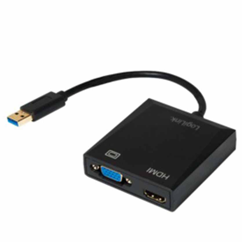 UA0234 USB3.0 TO VGA/HDMI BLK LOGILINK