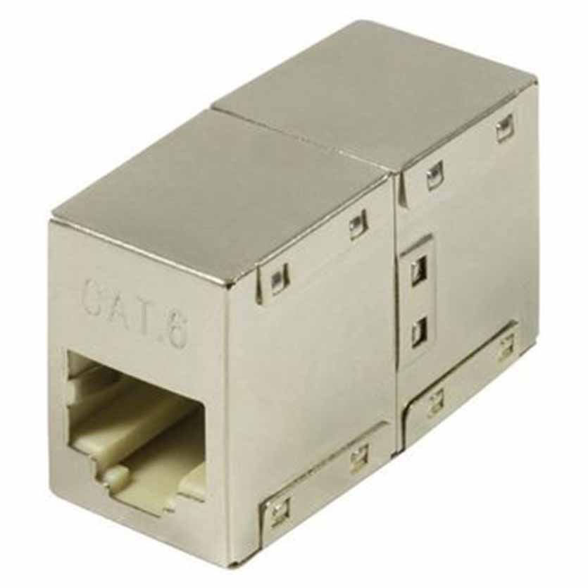 NP0054 COUPLER INLINE 1:1 CAT6 RJ45 STP, METAL HOUSING LOGILINK