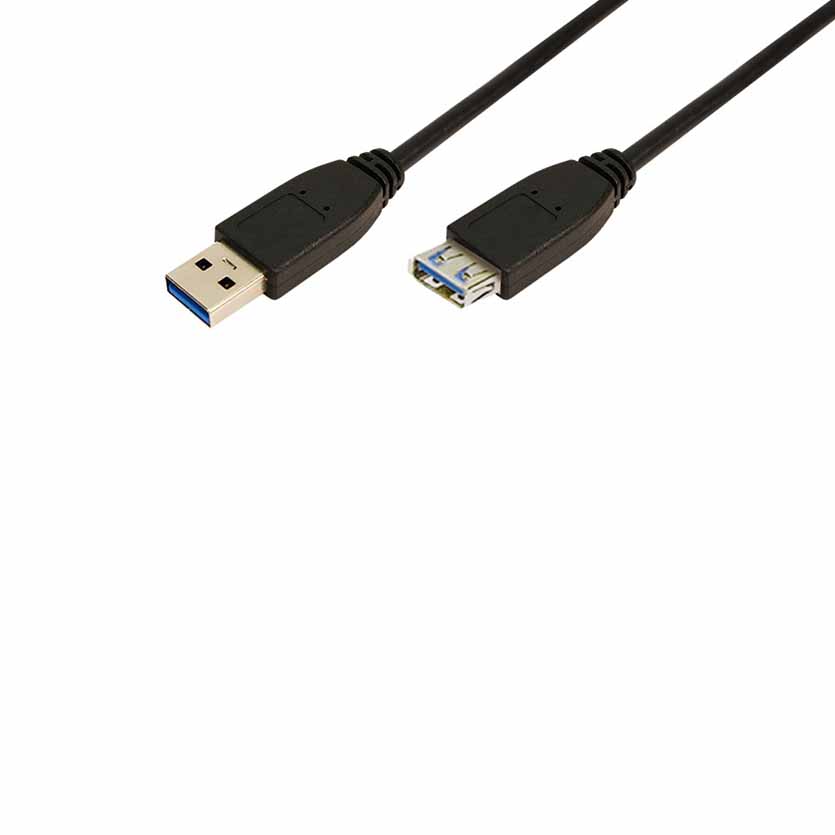 CU0042 2m USB3.0 A-A M/F BLK CABLE LOGILINK