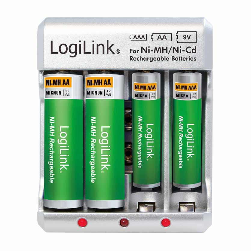 PA0168 BATTERY CHARGER for AA/AAA/9V RECHARGABLE LOGILINK