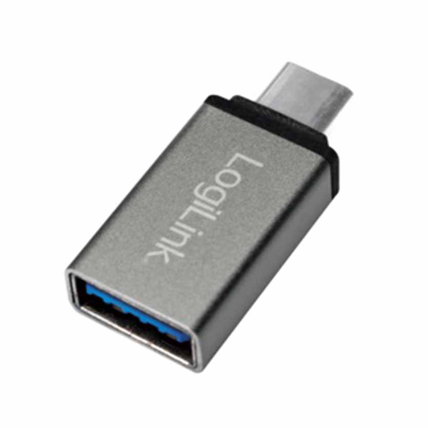 AU0042 USB-C TO USB3.0 F USB ADAPTER, SILVER LOGILINK