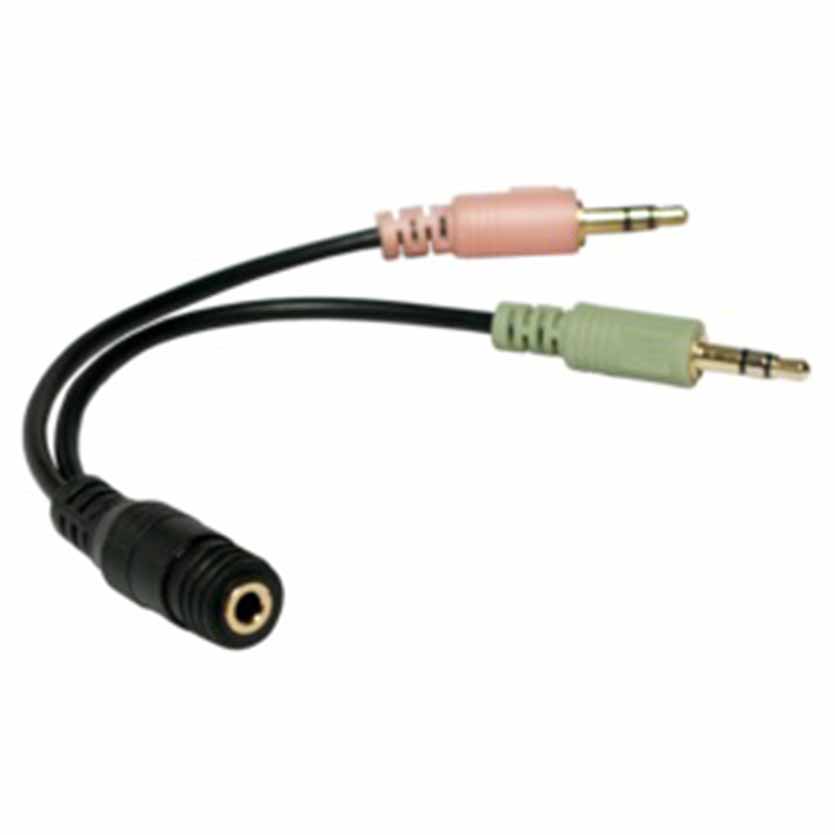 CA0020 AUDIO JACK ADAPTER 4pinF to 2×3.5 3pinM LOGILINK