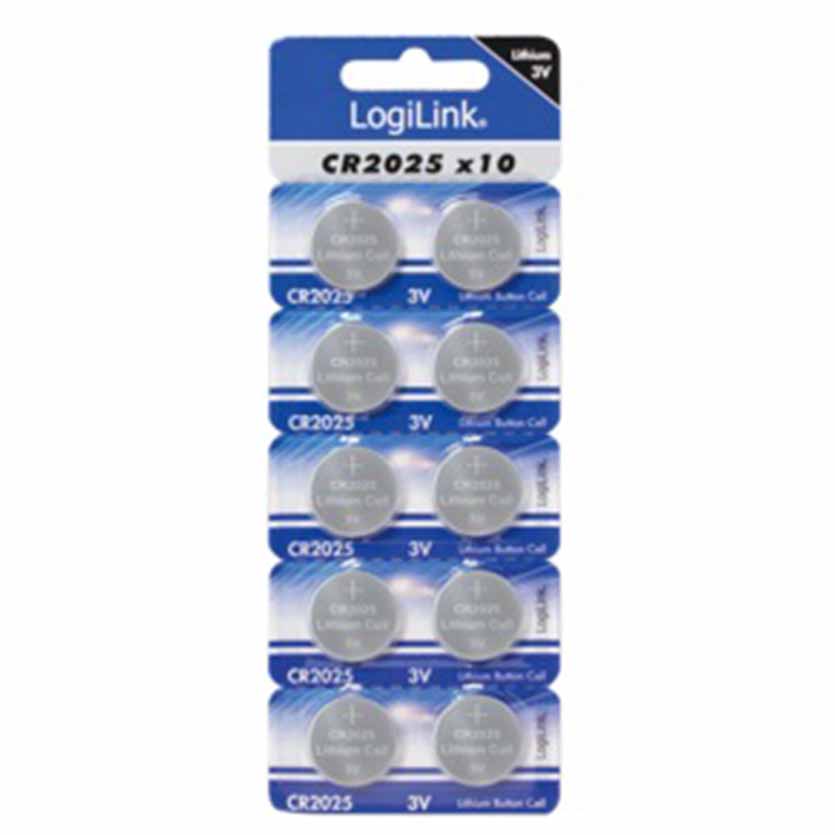 CR2025B10 LITHIUM BUTTON CELL CR2025 ULTRA POWER LOGILINK