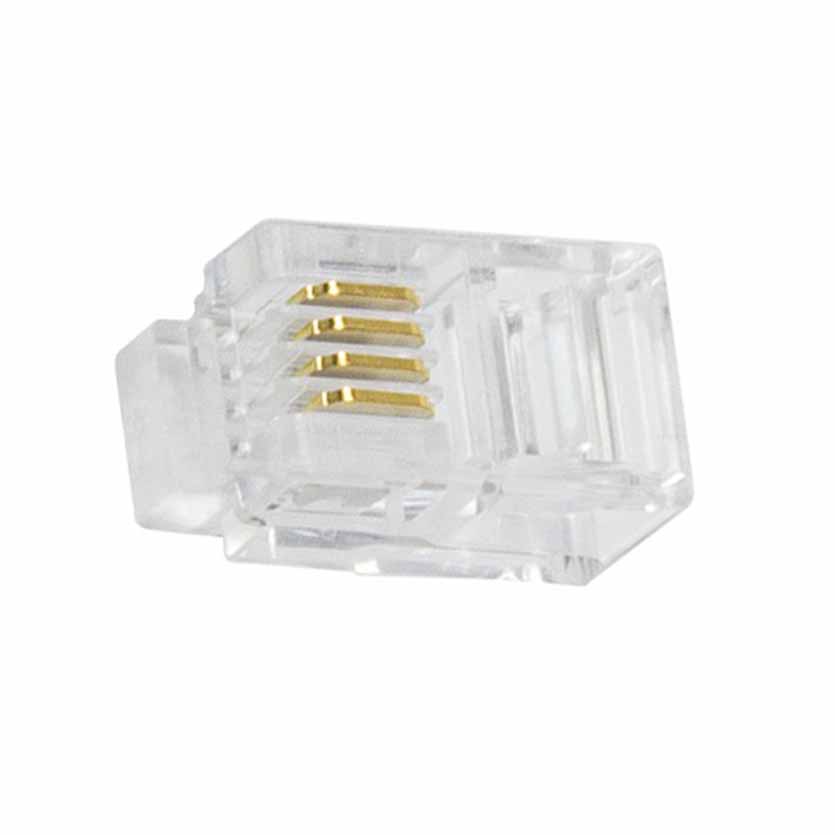 MP0017  RJ10 MODULAR PLUG X100 UNSHIELDED, LOGILINK