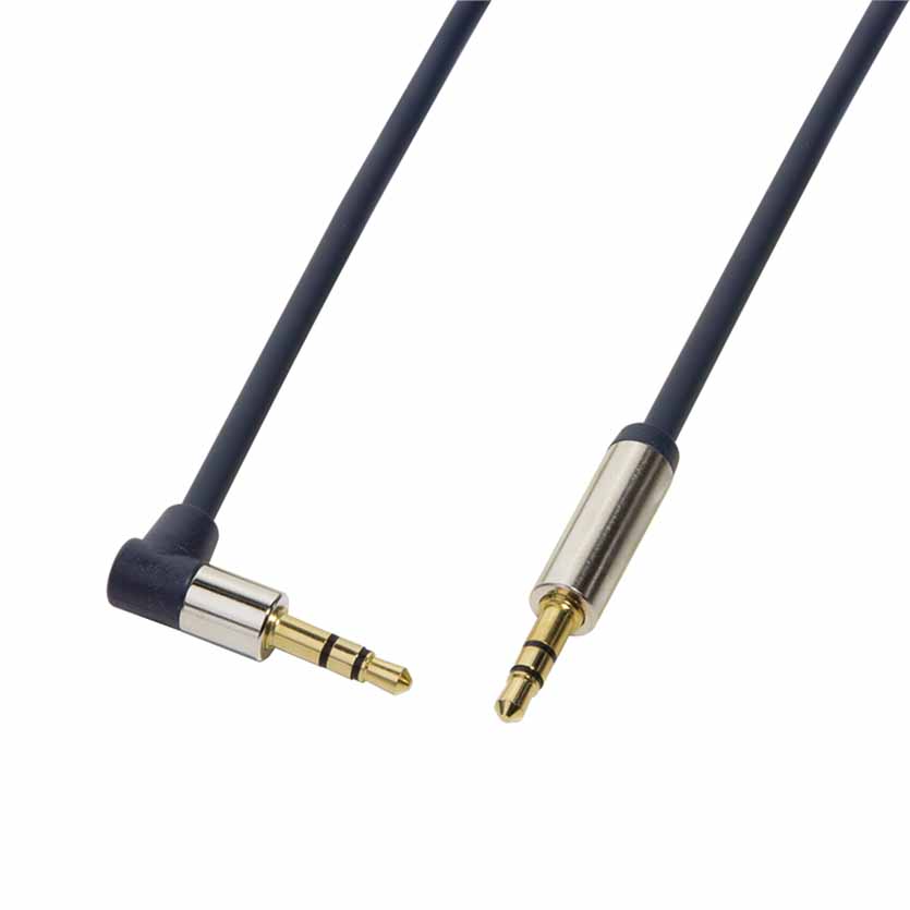 CA11050 0.5m 3.5 AUDIO CBL STEREO 90° ANGLED M/M BLUE LOGILINK