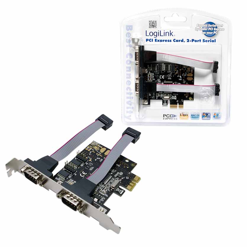 PC0031 PCI EXPRESS CARD, 2x SERIAL, 2x LP BRACKETS LOGILINK
