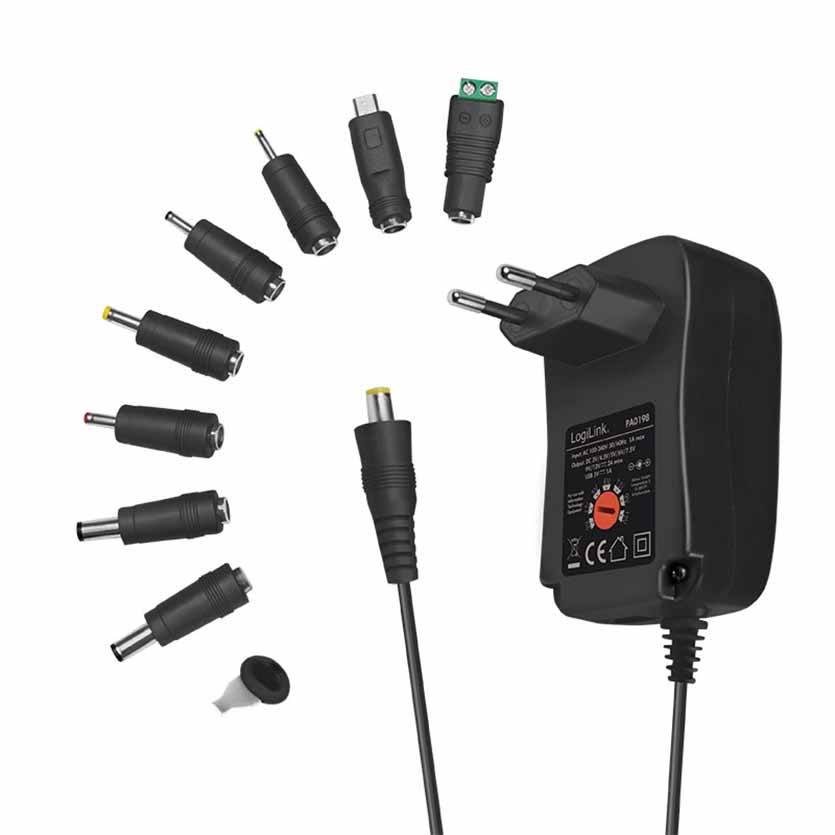 PA0198 UNIVERSAL POWER SUPPLY WITH USB PORT, 2A,3-12V, 29W LOGILINK