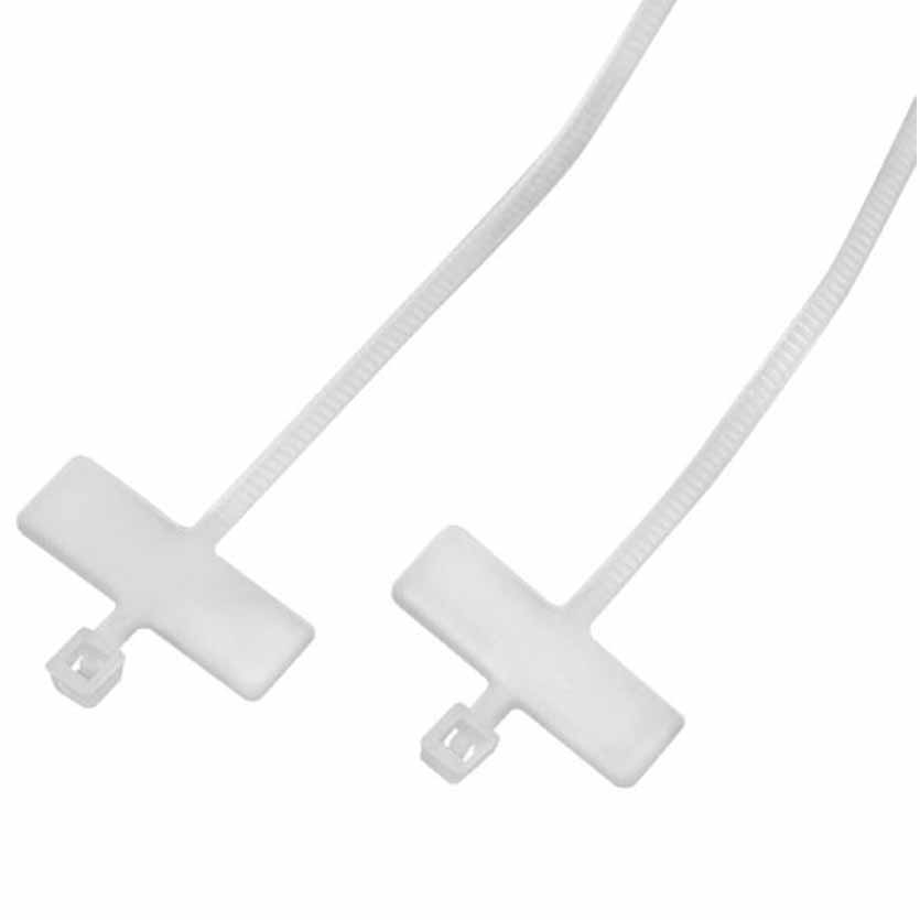 KAB0069 100mm CABLE TIES WITH MARKER WHITE LOGILINK 100pcs