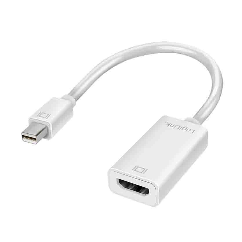 CV0036B MINI DP TO HDMI MALE/FEMALE ADAPTER, 4K/30 Hz, WHITE, 0.15 m LOGILINK