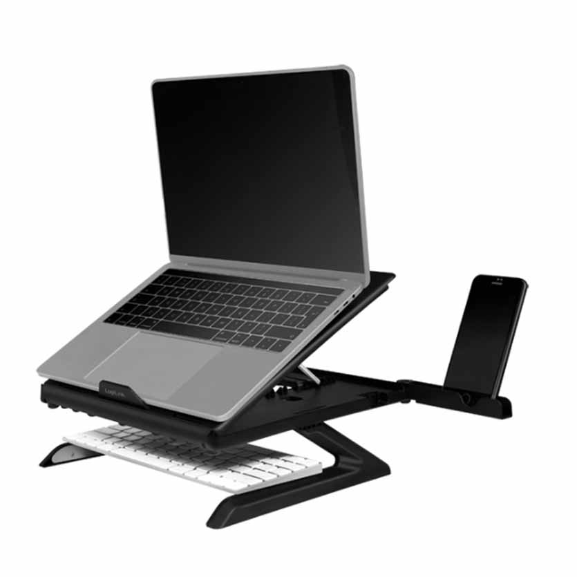 AA0133 NOTEBOOK STAND W/SMARTPHONE HOLDER 10-16″ LOGILINK