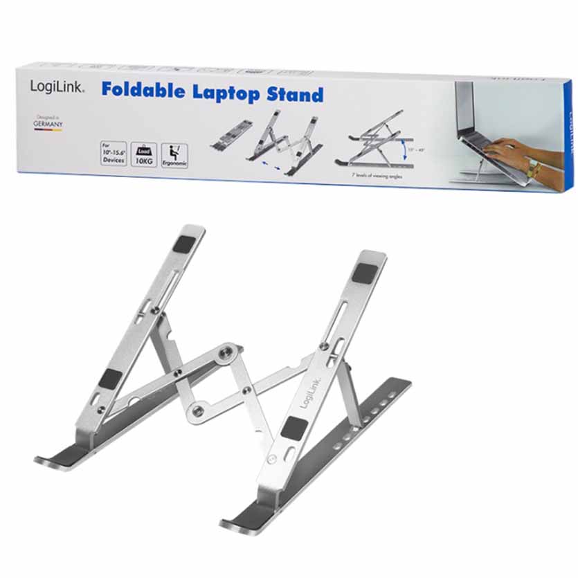 AA0134 NOTEBOOK STAND ERGONOMIC FOLDABLE  10-16″ LOGILINK