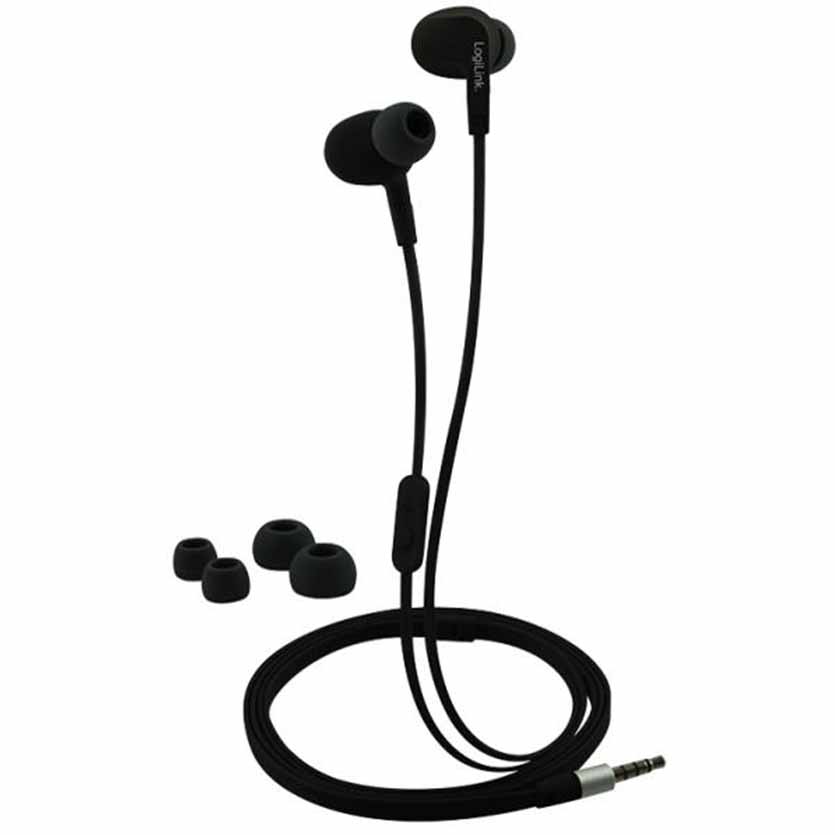 HS0042 STEREO IN-EAR HEADSET, WARER RESISTANT (IPX6), BLACK LOGILINK