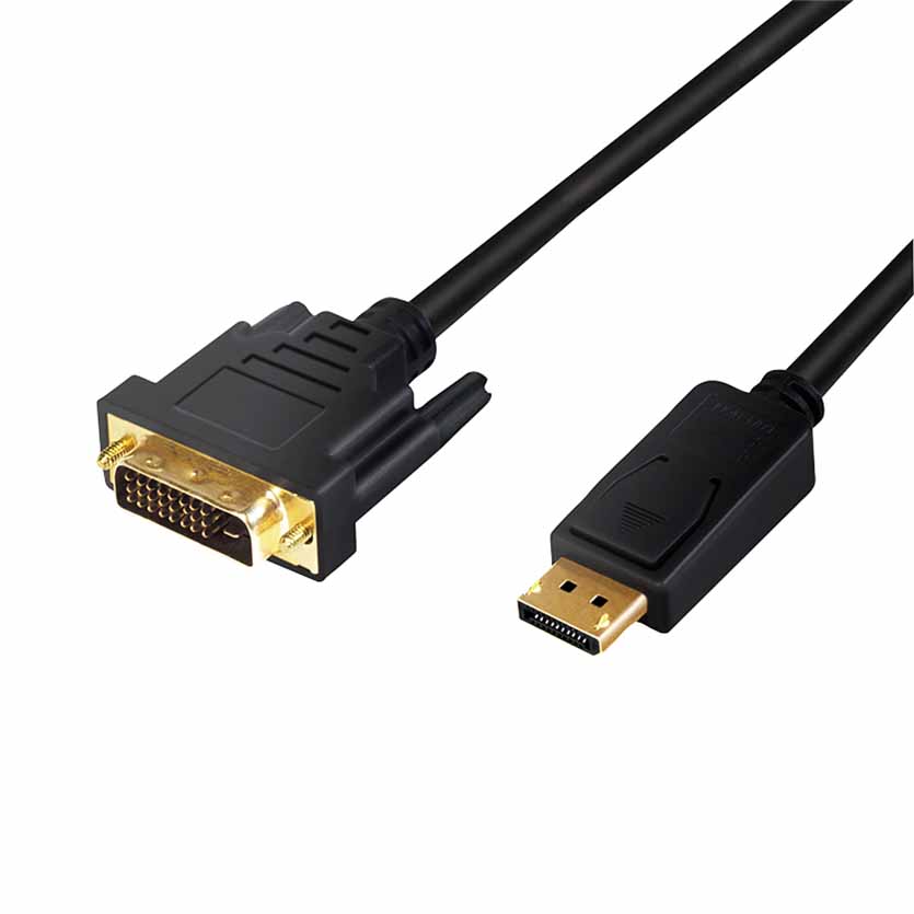 CV0131 2m DISPLAYPORT TO DVI CABLE M/M 1080p BLACK, LOGILINK