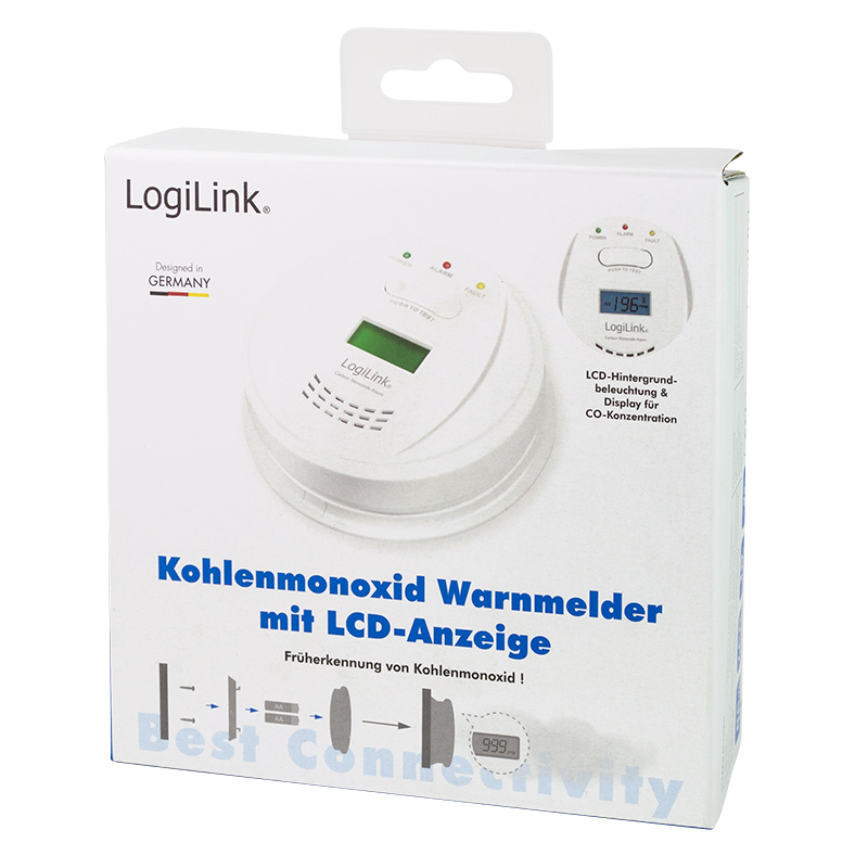 SC0111 CARBON MONOXIDE DETECTOR WITH LCD LOGILINK