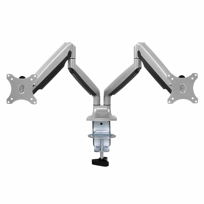 BP0043 DUAL MONITOR DESK MOUNT, 13-32″, ALUMINIUM, GAS SPRING, LOGILINK