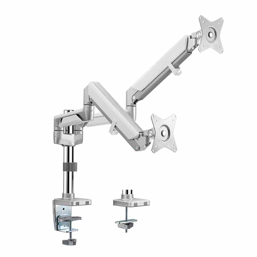 BP0089 DUAL CURVED MONITOR DESK MOUNT, 17-32″, ALUMINIUM, LOGILINK