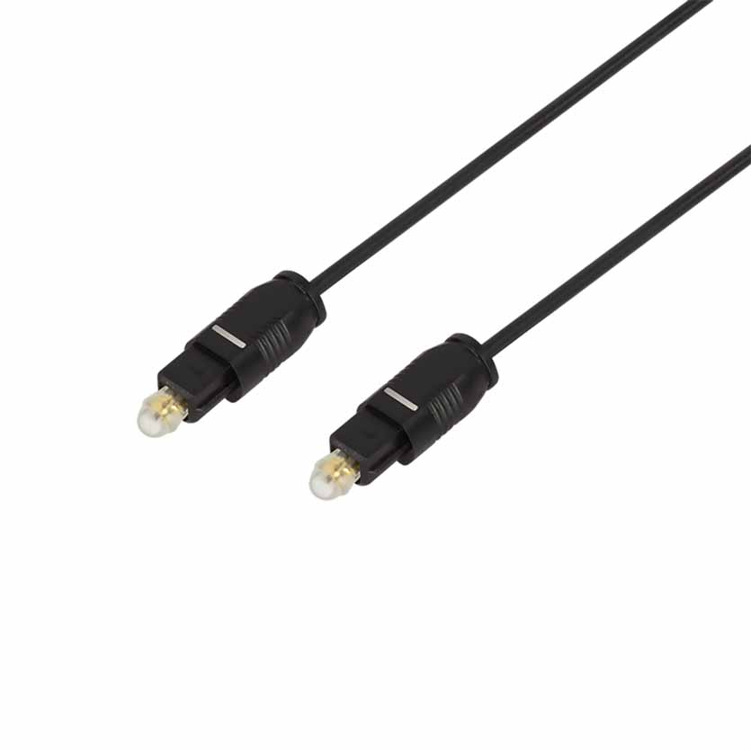 CA1008 2m OPTICAL AUDIO CABLE TOSLINK M/M BLACK LOGILINK