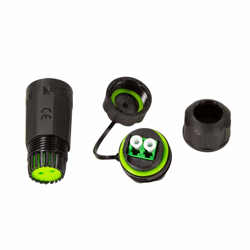 FA05LC2 WATERPROOF FIBER OPTIC DUPLEX LC CONNECTOR WITH CABLE GLAND AND DUST CAP LOGILINK