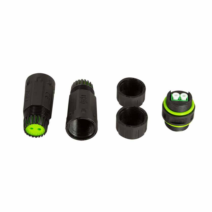 FA05LC3 WATERPROOF FIBER OPTIC DUPLEX LC CONNECTOR WITH 2 CABLE GLANDS LOGILINK