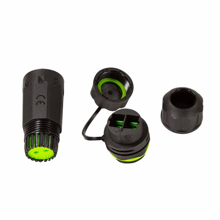 FA05SD2 WATERPROOF FIBER OPTIC DUPLEX SC CONNECTOR WITH CABLE GLAND AND DUST CAP LOGILINK