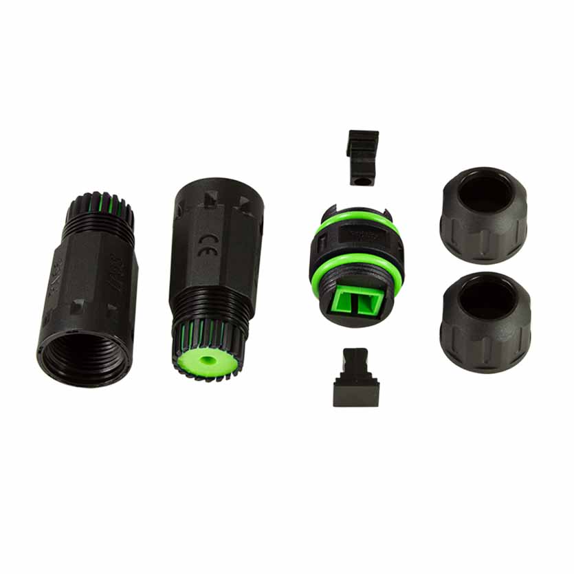 FA05SX3 WATERPROOF FIBER OPTIC SIMPLEX SC CONNECTOR WITH 2 CABLE GLANDS LOGILINK