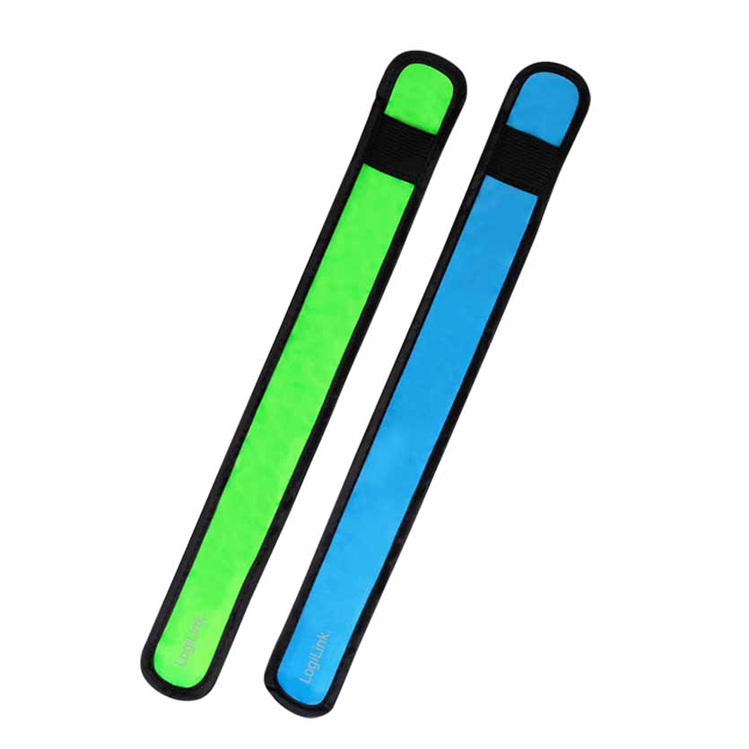 LED015 LED SNAP BRACELET BLUE& GREEN (2PCS) NYLON, LOGILINK