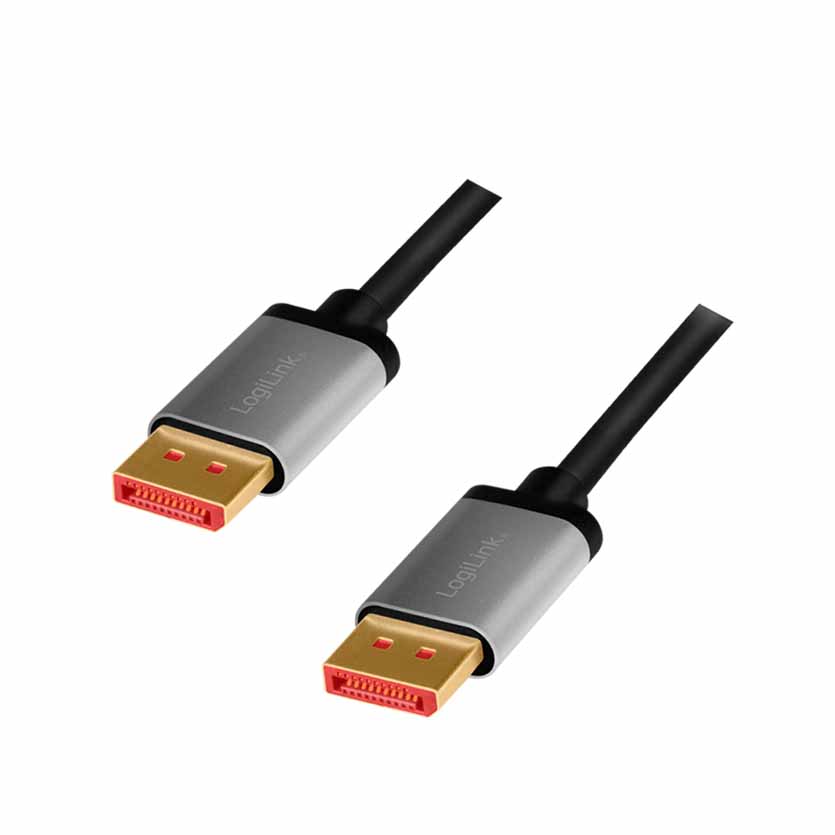 CDA0105 2m DISPLAY PORT 1.4, 8K/60Hz M/M BLK/GREY LOGILINK