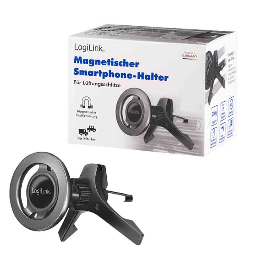 AA0167 SMARTPHONE AIR VENT HOLDER MAGNETIC 3POINT LOGILINK