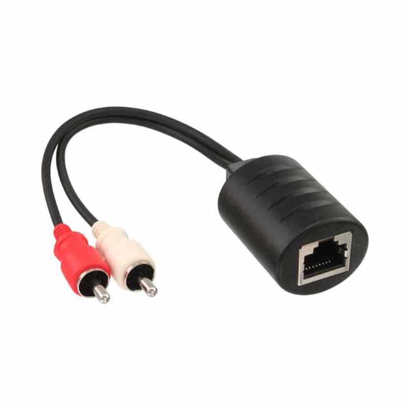 89001 2xRCA Audio Ext via Cat5e to RJ45 INLINE
