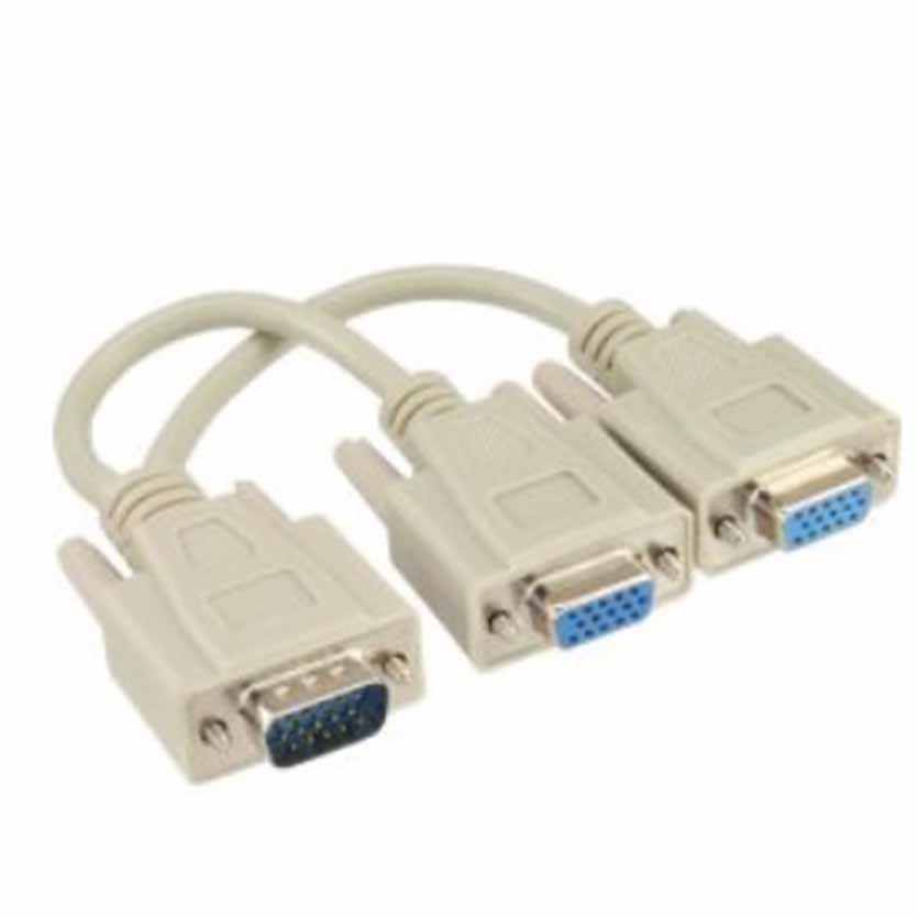 17307 VGA Y-ADAPTOR HD15M TO 2xHD15F INLINE