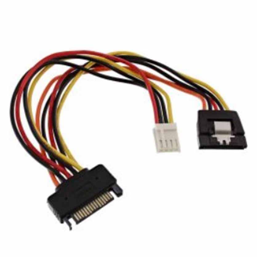 29691 SATA POWER ADAPTER F/M + FLOPPY POWER CONNECTOR INLINE
