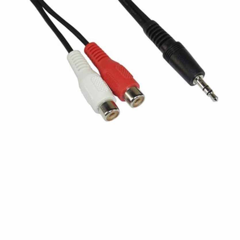 89941 2m AUDIO CONNECTION CABLE 2xRCA TO 3.5mm INLINE