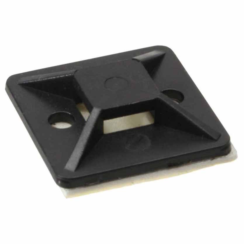 59965G 10pcs CABLE TIE MOUNTS ADHESIVE 2x2cm BLACK INLINE