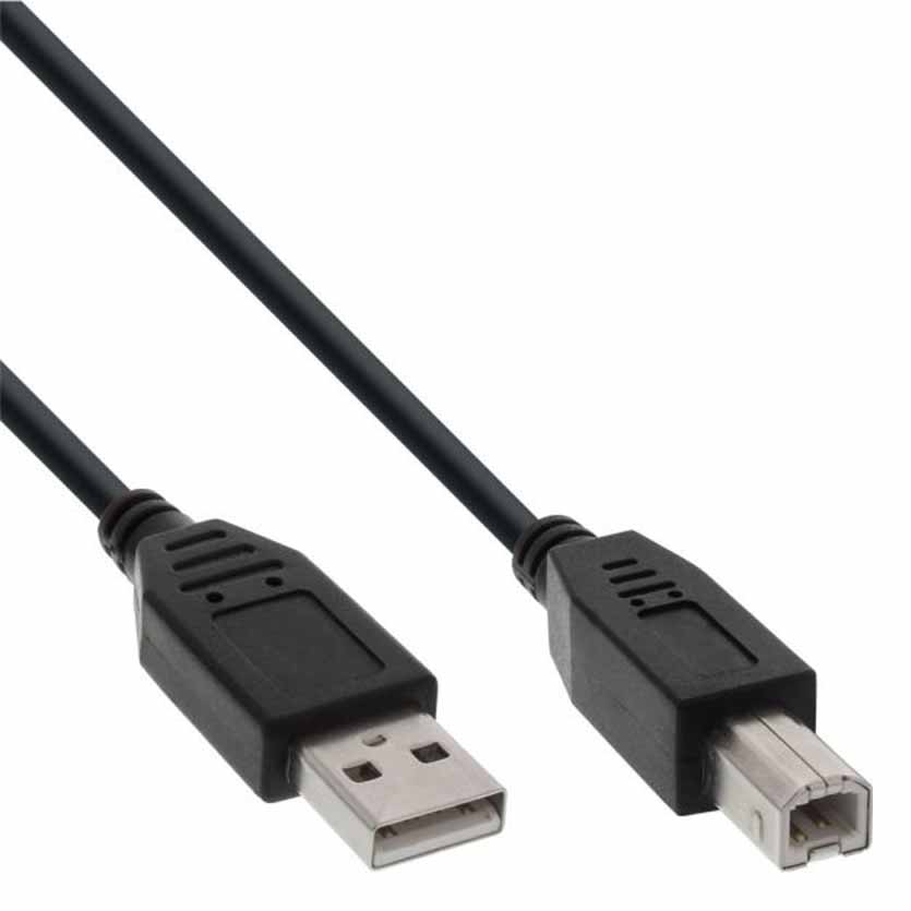 34520X 2m USB2.0 A-B M/M CBL BLK INLINE