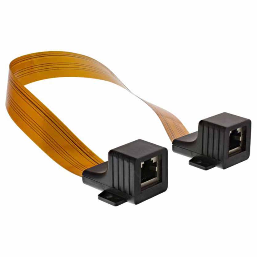 69991I SLIM RJ45 CABLE FOR WINDOWS/DOOR USAGE, 2x RJ45 F/F UNSHIELDED 0.3m INLINE