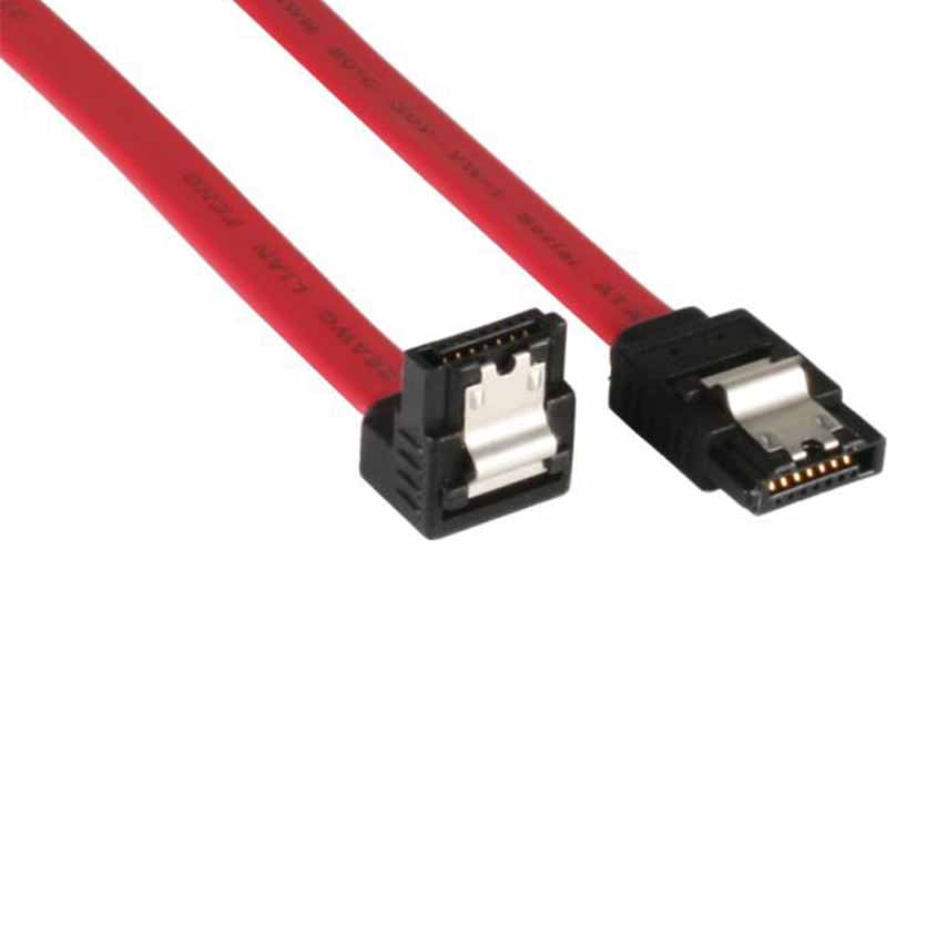 27703V 0.30m SATA CBL W/LATCHES 1-SIDE ANGLED INLINE