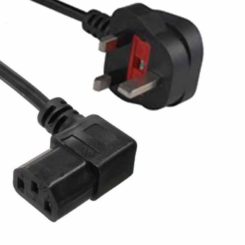 16752A 3m POWER CBL UK PLUG TO C13 RIGHT ANGLED, INLINE