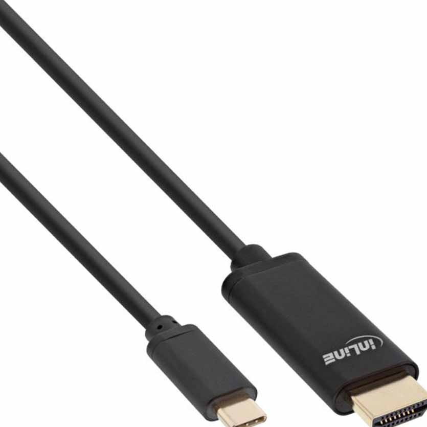 64112 2m USB TYPE-C to HDMI MALE, USB DISPLAY CABLE 4K2K BLACK INLINE