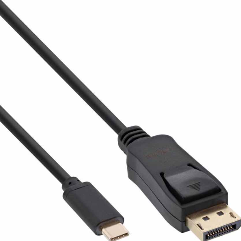 64122 2m USB TYPE- C to DP MALE, USB DISPLAY CABLE 4K2K BLACK INLINE