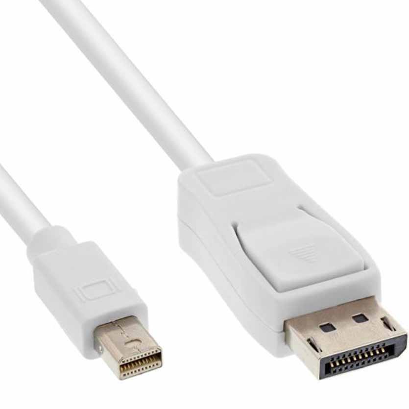 17132 2m Mini DP to DP CABLE WHITE INLINE