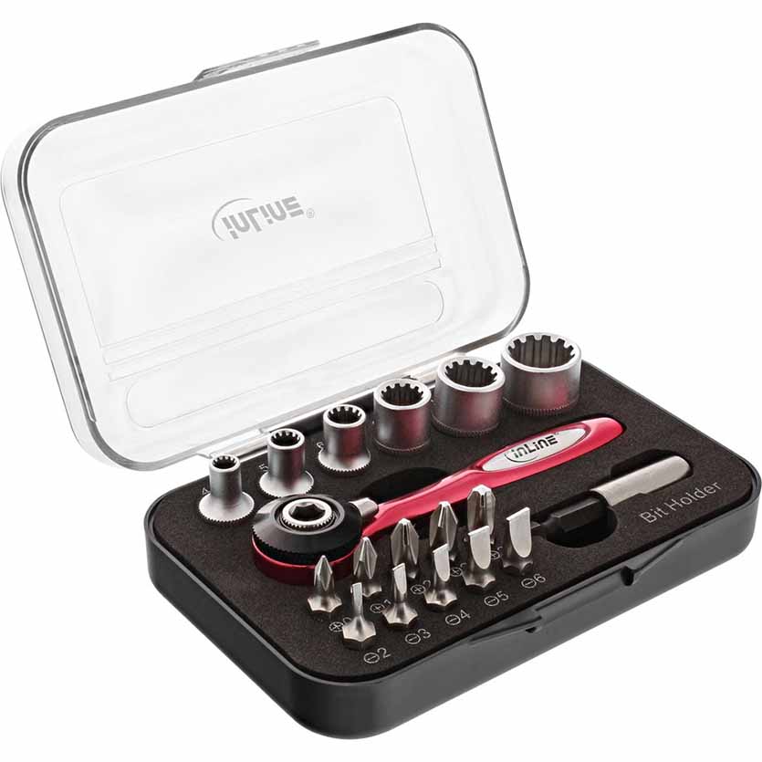 43098 MINI DOUBLE RATCHET SET 18 IN 1, INLINE