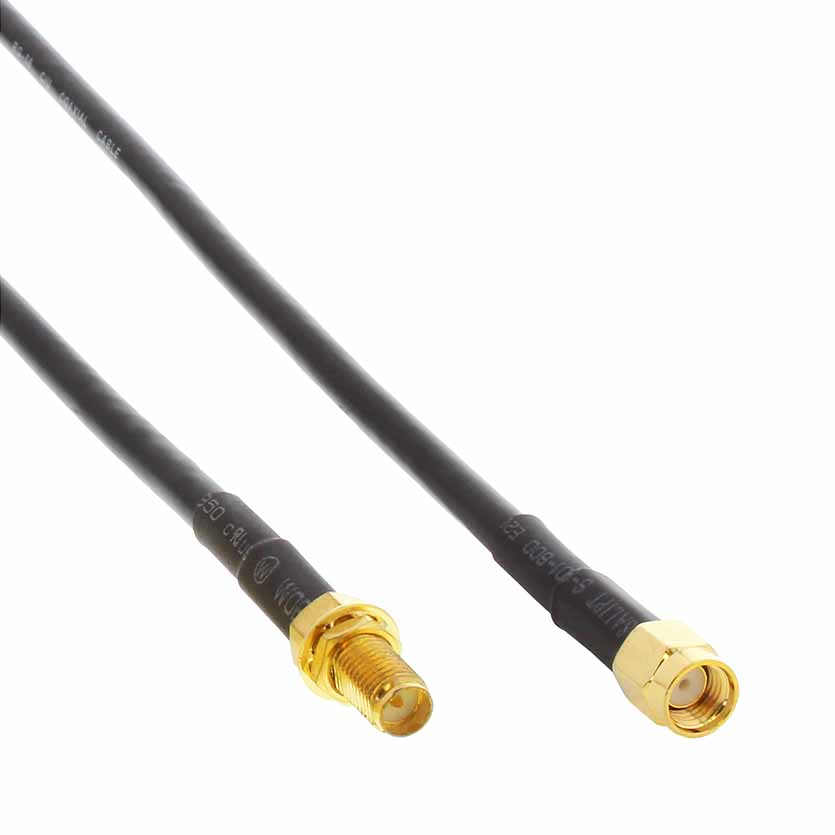 40861 1m WIFI CABLE RSMA PLUG TO RSMA COUPLING INLINE